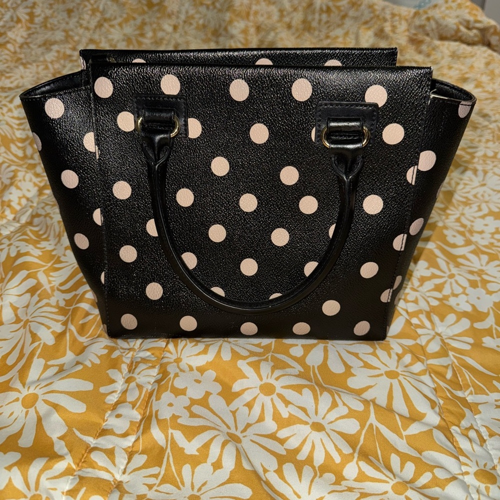 Kate Spade Black and Cream Polka Dot Tote - Picture 2 of 4